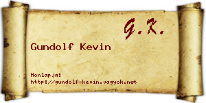Gundolf Kevin névjegykártya